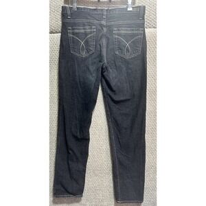 Calvin Klein Jeans Womens Skinny Jeans Black Straight Front‎ Size 10